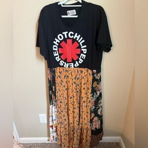 Patchwork style Red Hot Chili Peppers maxi top